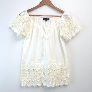 Karen Kane embroidered Blouse sz S